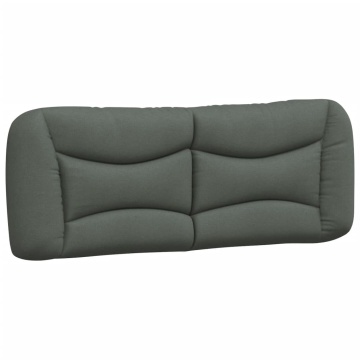 Pernă pentru tăblie de pat, gri închis, 140 cm, material textil - Img 2