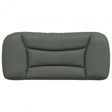Pernă pentru tăblie de pat, gri închis, 90 cm, material textil - Img 8