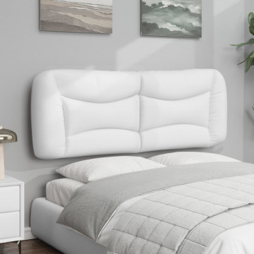 Pernă pentru tăblie pat, alb, 140 cm, piele artificială - Img 4