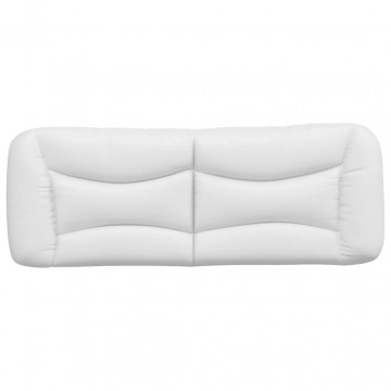 Pernă pentru tăblie pat, alb, 140 cm, piele artificială - Img 8