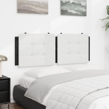 Pernă pentru tăblie pat, alb și negru, 140cm, piele artificială - Img 3