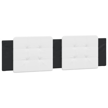 Pernă pentru tăblie pat, alb și negru, 180cm, piele artificială - Img 2
