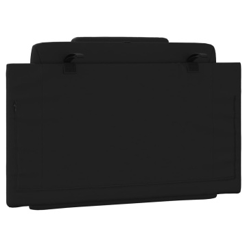 Pernă pentru tăblie pat, negru, 90 cm, piele artificială - Img 6
