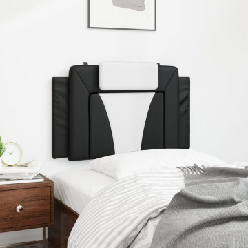 Pernă pentru tăblie pat, negru și alb, 90 cm, piele artificială - Img 3