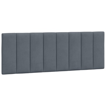 Pernă tăblie de pat, gri închis, 120 cm, catifea - Img 2