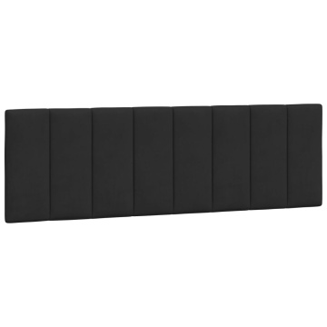 Pernă tăblie de pat, negru, 160 cm, catifea - Img 2