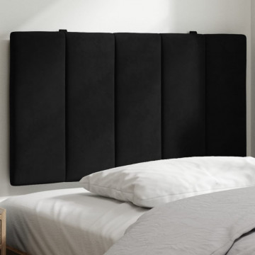 Pernă tăblie de pat, negru, 90 cm, catifea - Img 1