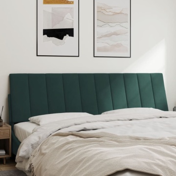 Pernă tăblie de pat, verde, 180 cm, catifea - Img 3