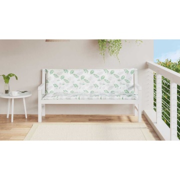 Perne bancă de grădină, 2 buc, 150x50x7cm, model frunze, textil - Img 3