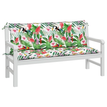 Perne bancă de grădină, 2 buc., multicolor, 150x50x7cm, textil - Img 4
