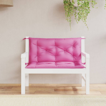 Perne bancă de grădină 2 buc. roz 100x50x7 cm textil - Img 1