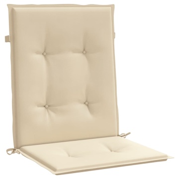 Perne cu spătar mic, 6 buc., bej, 100x50x3 cm, textil oxford - Img 3