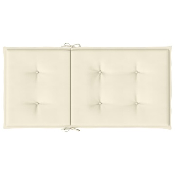Perne cu spătar mic, 6 buc., crem, 100x50x3 cm, textil oxford - Img 5
