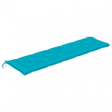 Perne de bancă, 2 buc., turcoaz, 180x50x7 cm, textil - Img 8