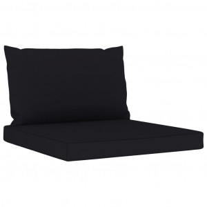 Perne de canapea din paleți, 2 buc., negru, material textil - Img 2