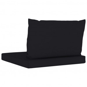 Perne de canapea din paleți, 2 buc., negru, material textil - Img 6