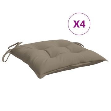 Perne de scaun, 4 buc., gri taupe, 40x40x7 cm, textil oxford - Img 2