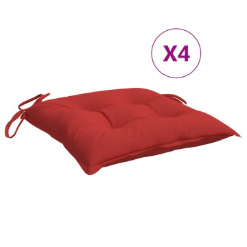 Perne de scaun, 4 buc., roșu, 50x50x7 cm, textil oxford - Img 2