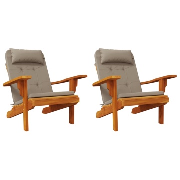 Perne pentru scaun Adirondack, 2 buc, gri taupe, textil oxford - Img 4
