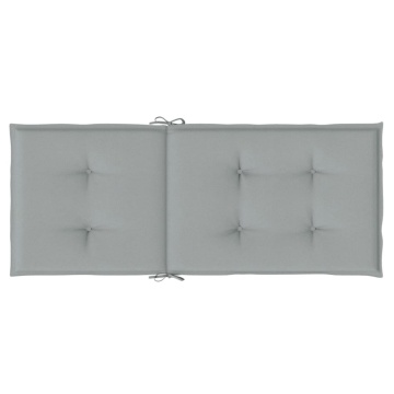 Perne scaun cu spătar înalt 6 buc. melanj gri 120x50x4cm textil - Img 5