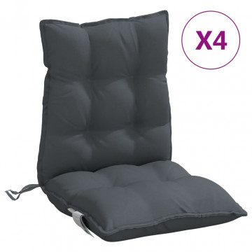 Perne scaun cu spătar mic, 4 buc., antracit, textil oxford - Img 2
