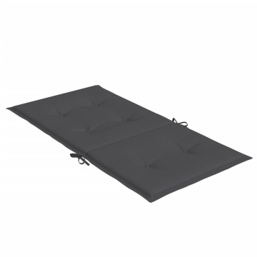 Perne scaun spătar mic 4 buc. melanj antracit 100x50x4cm textil - Img 8