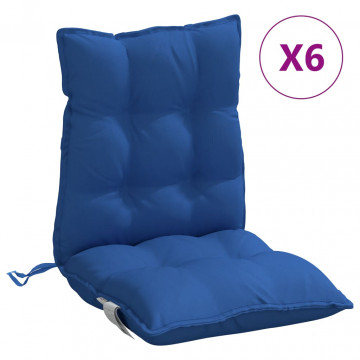 Perne scaun spătar mic, 6 buc albastru regal, țesătură Oxford - Img 2