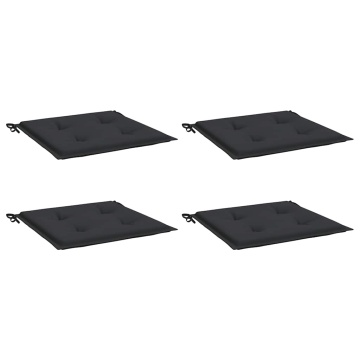 Perne scaune grădină 4 buc. negru 50x50x4 cm țesătură Oxford - Img 3