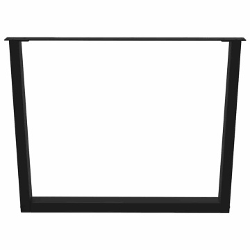 Picioare pentru masă în formă de V 2 buc Negru Oțel - Img 8