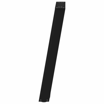 Picioare pentru masă în formă U 2 buc Negru 70x(72-73) cm Oțel - Img 5