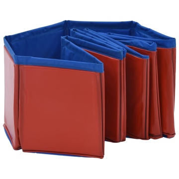 Piscină pentru câini pliabilă, roșu, 80 x 20 cm, PVC - Img 12