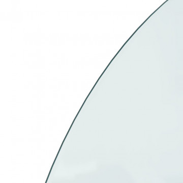 Placă de sticlă pentru șemineu, semi-rotundă, 1000x500 mm - Img 4