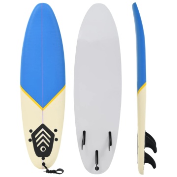 Placă de surf, 170 cm, albastru și crem - Img 1
