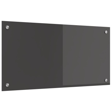 Plăci backsplash bucătărie gri închis 80x40x0,6 cm, din sticlă securizată - Img 2