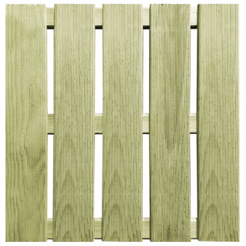 Plăci de pardoseală, 18 buc., verde, 50 x 50 cm, lemn - Img 1