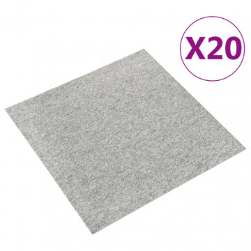 Plăci de pardoseală, 20 buc., gri deschis, 50 x 50 cm, 5 m² - Img 1