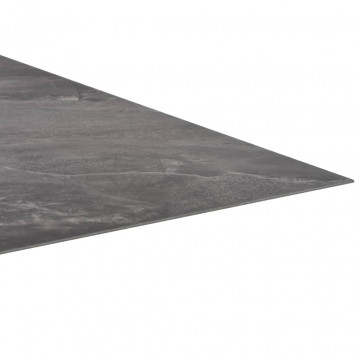 Plăci de pardoseală autoadezive, PVC, 5,11 m², negru, cu model - Img 4