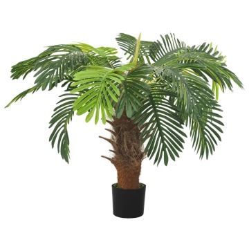 Plantă artificială palmier cycas cu ghiveci, verde, 90 cm - Img 2