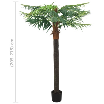 Plantă artificială palmier phoenix cu ghiveci, verde, 215 cm - Img 5