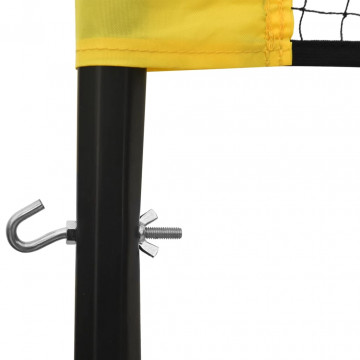 Plasă de badminton, galben și negru, 600x155 cm, țesătură PE - Img 8
