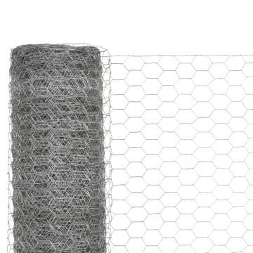 Plasă de sârmă găini, argintiu, 25 x 1,2 m, oțel galvanizat - Img 3