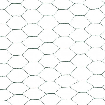 Plasă de sârmă găini, verde, 25 x 1,2 m, oțel cu înveliș PVC - Img 3