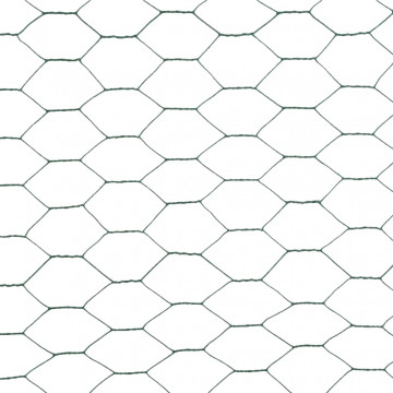 Plasă de sârmă găini, verde, 25 x 1,5 m, oțel cu înveliș PVC - Img 3