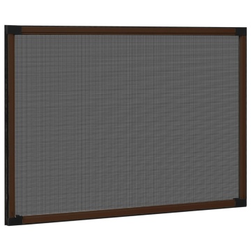 Plasă insecte extensibilă pentru ferestre, maro, (75-143)x50 cm - Img 3