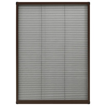 Plasă insecte plisse pentru ferestre, maro, 80x120 cm, aluminiu - Img 2