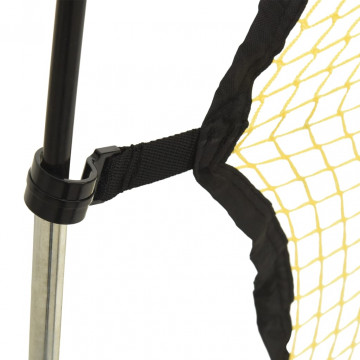 Plasă rebounder fotbal, negru și galben 183x85x120 cm poliester - Img 6