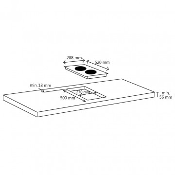 Plită cu inducție cu 2 arzătoare, control tactil, sticlă 3500 W - Img 3