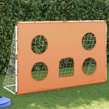 Poartă de fotbal de copii cu covoraș țintă/minge 182x62x118 cm - Img 1