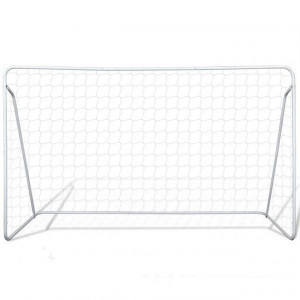 Poartă de fotbal din oțel calitate superioară set 240 x 90 x 150 cm - Img 5