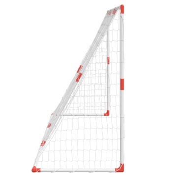 Poartă de fotbal pentru copii cu mingi 2-în-1 alb 184x64x124 cm - Img 5